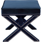 Meridian Furniture Nixon Velvet Ottoman / Bench - Ottomans