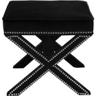 Meridian Furniture Nixon Velvet Ottoman / Bench - Ottomans