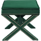 Meridian Furniture Nixon Velvet Ottoman / Bench - Ottomans