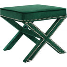 Meridian Furniture Nixon Velvet Ottoman / Bench - Green - Ottomans