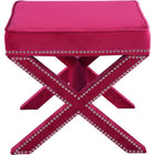 Meridian Furniture Nixon Velvet Ottoman / Bench - Ottomans