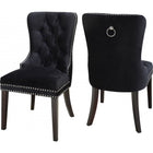 Meridian Furniture Nikki Velvet Dining Chair-Set of 2 - Dining Chairs