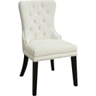 Meridian Furniture Nikki Velvet Dining Chair-Set of 2 - Cream - Dining Chairs