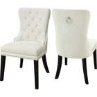 Meridian Furniture Nikki Velvet Dining Chair-Set of 2 - Dining Chairs