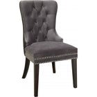 Meridian Furniture Nikki Velvet Dining Chair-Set of 2 - Grey - Dining Chairs