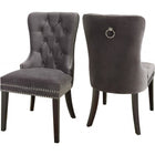 Meridian Furniture Nikki Velvet Dining Chair-Set of 2 - Dining Chairs