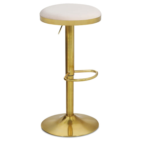 Meridian Furniture Brody Adjustable Stool - Gold - Cream - Stools