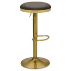 Meridian Furniture Brody Adjustable Stool - Gold - Grey - Stools