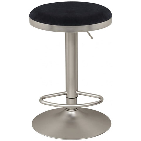 Meridian Furniture Brody Adjustable Stool - Silver - Black - Stools