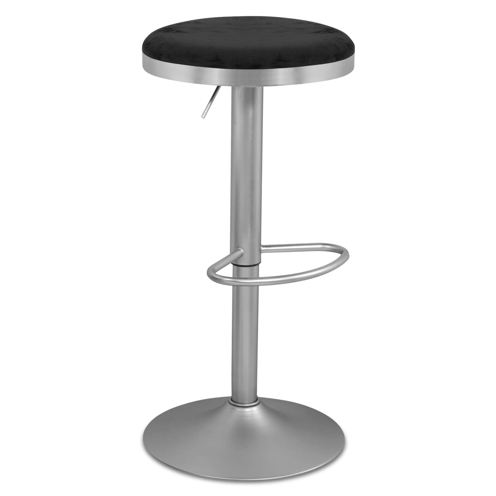 Meridian Furniture Brody Adjustable Stool - Silver - Black - Stools