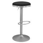 Meridian Furniture Brody Adjustable Stool - Silver - Black - Stools