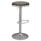 Meridian Furniture Brody Adjustable Stool - Silver - Grey - Stools