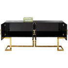Meridian Furniture Gold Black Beth Buffet/Console Table - Other Tables