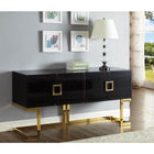 Meridian Furniture Gold Black Beth Buffet/Console Table - Other Tables