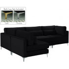 Meridian Furniture Julia Velvet Modular Sectional 4B - Sofas