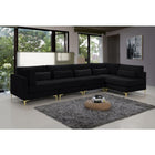 Meridian Furniture Julia Velvet Modular Sectional 5D - Sofas