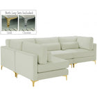 Meridian Furniture Julia Velvet Modular Sectional 4B - Cream - Sofas