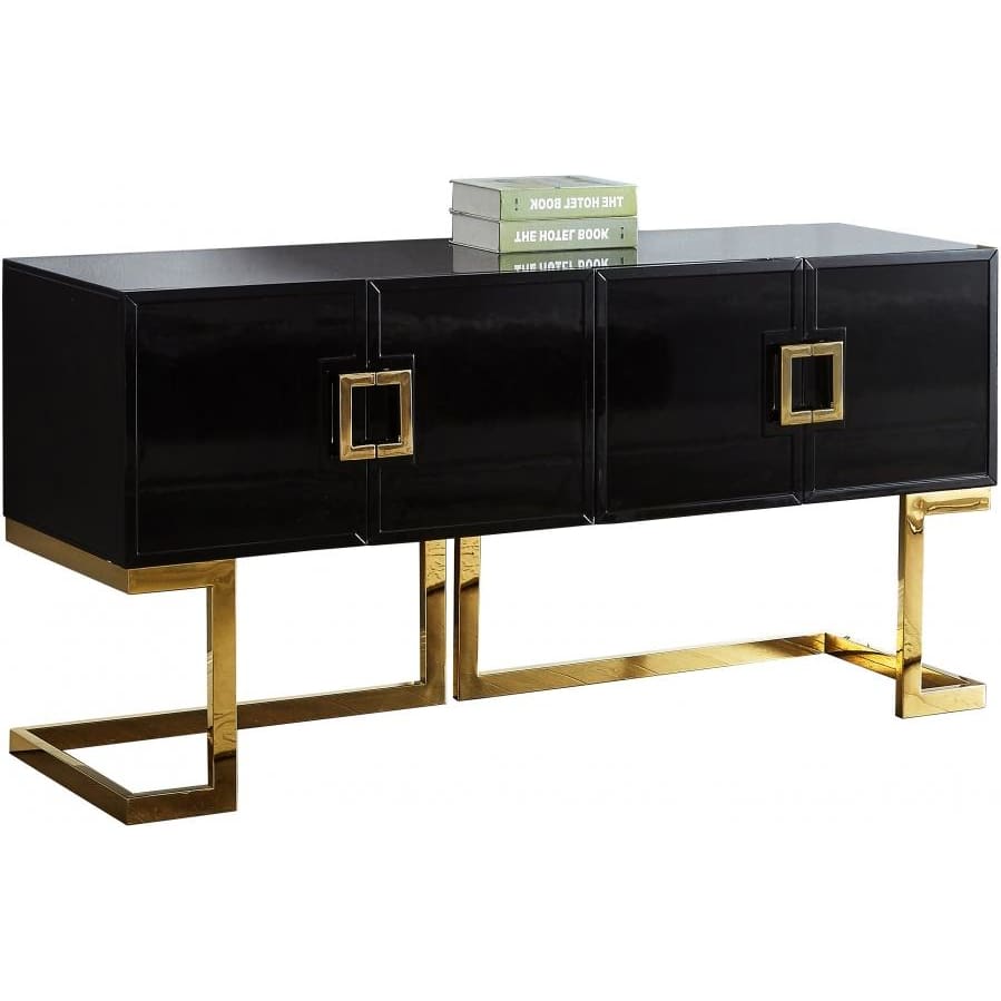 Meridian Furniture Gold Black Beth Buffet/Console Table - Other Tables