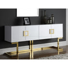 Meridian Furniture Gold White Beth Buffet/Console Table - Other Tables