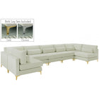 Meridian Furniture Julia Velvet Modular Sectional 7B - Cream - Sofas