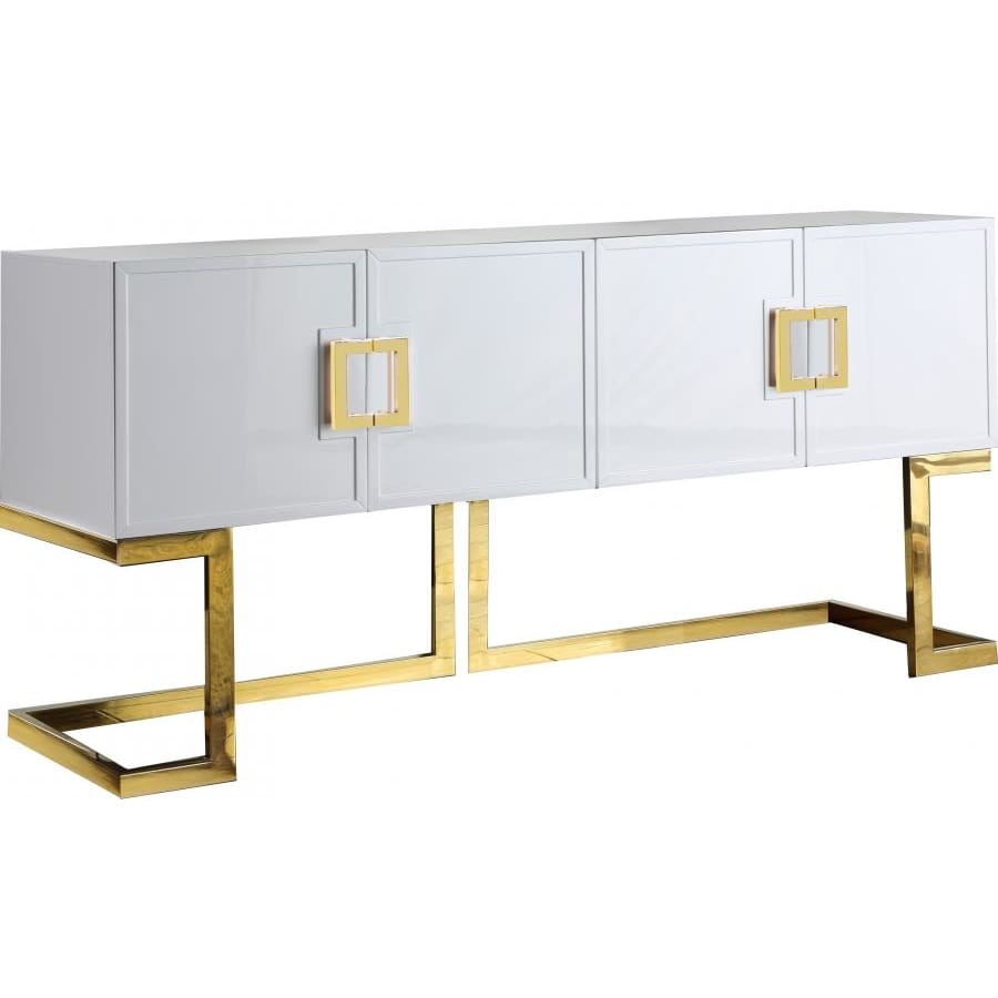 Meridian Furniture Gold White Beth Buffet/Console Table - Other Tables