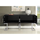 Meridian Furniture Silver Black Beth Buffet/Console Table - Other Tables