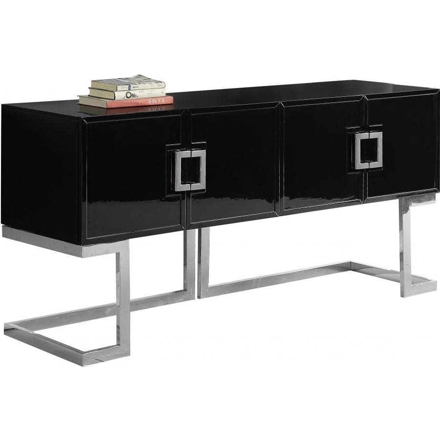 Meridian Furniture Silver Black Beth Buffet/Console Table - Other Tables