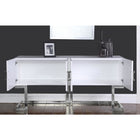 Meridian Furniture Silver White Beth Buffet/Console Table - Other Tables