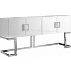 Meridian Furniture Silver White Beth Buffet/Console Table - Other Tables