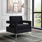 Meridian Furniture Silver Noah Velvet Accent Chair - Chairs
