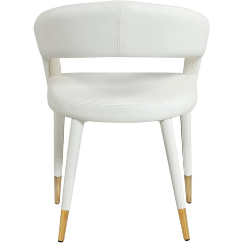 Meridian Furniture Destiny Faux Leather Dining Chair - White - Dining Chairs