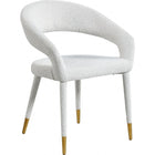 Meridian Furniture Destiny Boucle Fabric Dining Chair - Cream - Dining Chairs
