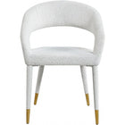 Meridian Furniture Destiny Boucle Fabric Dining Chair - Cream - Dining Chairs