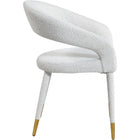 Meridian Furniture Destiny Boucle Fabric Dining Chair - Cream - Dining Chairs