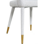 Meridian Furniture Destiny Boucle Fabric Dining Chair - Cream - Dining Chairs