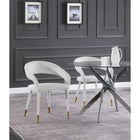 Meridian Furniture Destiny Boucle Fabric Dining Chair - Cream - Dining Chairs