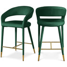 Meridian Furniture Destiny Velvet Stool - Green - Stools