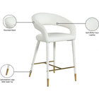 Meridian Furniture Destiny Faux Leather Stool - Stools