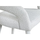 Meridian Furniture Destiny Boucle Fabric Stool - Cream - Stools