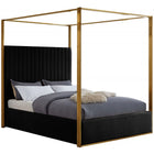 Meridian Furniture Jones Velvet Queen Bed - Black - Bedroom Beds