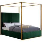 Meridian Furniture Jones Velvet Queen Bed - Green - Bedroom Beds