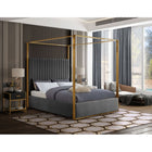 Meridian Furniture Jones Velvet Queen Bed - Bedroom Beds
