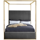 Meridian Furniture Jones Velvet King Bed - Bedroom Beds