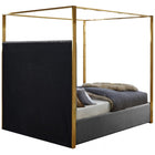 Meridian Furniture Jones Velvet King Bed - Bedroom Beds