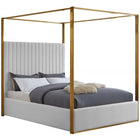 Meridian Furniture Jones Faux Leather King Bed - White - Bedroom Beds