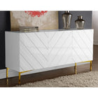 Meridian Furniture Gold White Collette Sideboard/Buffet - Storage
