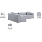 Meridian Furniture Cube Modular Sectional 4B - Sofas