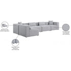 Meridian Furniture Cube Modular Sectional 5D - Sofas