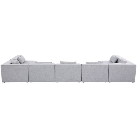 Meridian Furniture Cube Modular Sectional 7B - Grey - Sofas