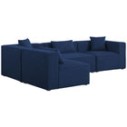 Meridian Furniture Cube Modular Sectional 4B - Navy - Sofas